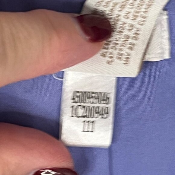 Chico's Lavender Full Zip Windbreaker Snake Pattern Chico's Size 2 (US L/12) EUC - Picture 7 of 10